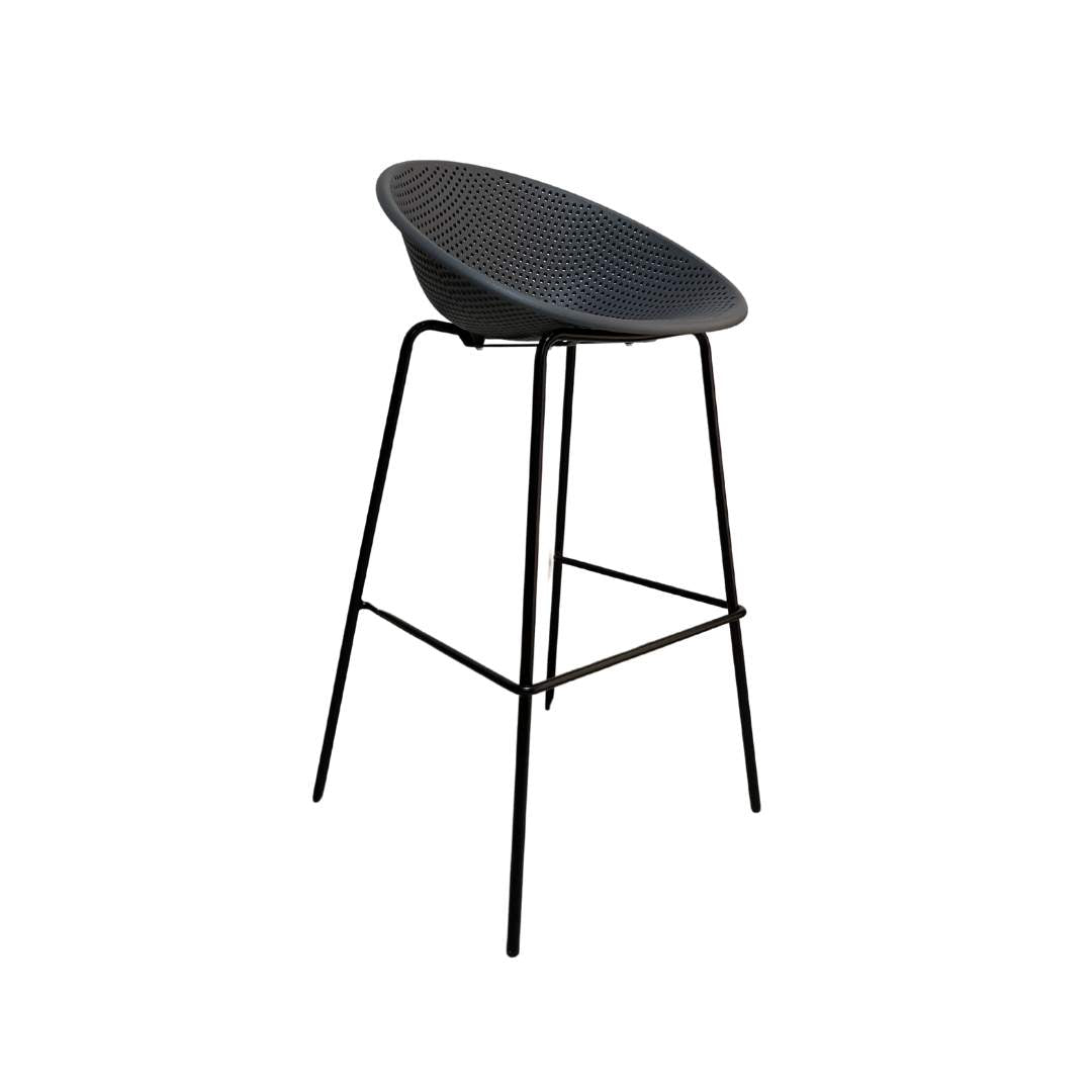 Silla de Barra Curva Gris
