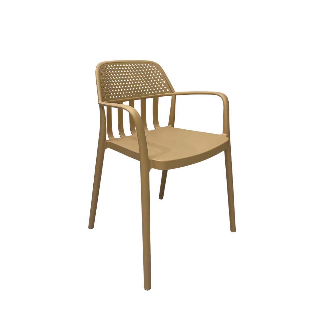 Silla de Terraza con Brazos Natural