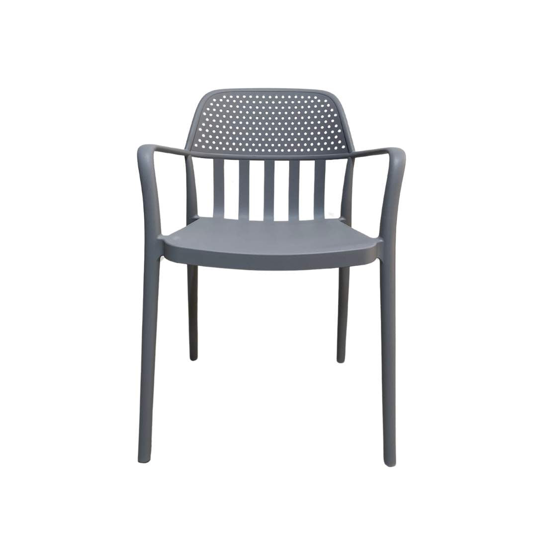 Silla de Terraza con Brazos Gris