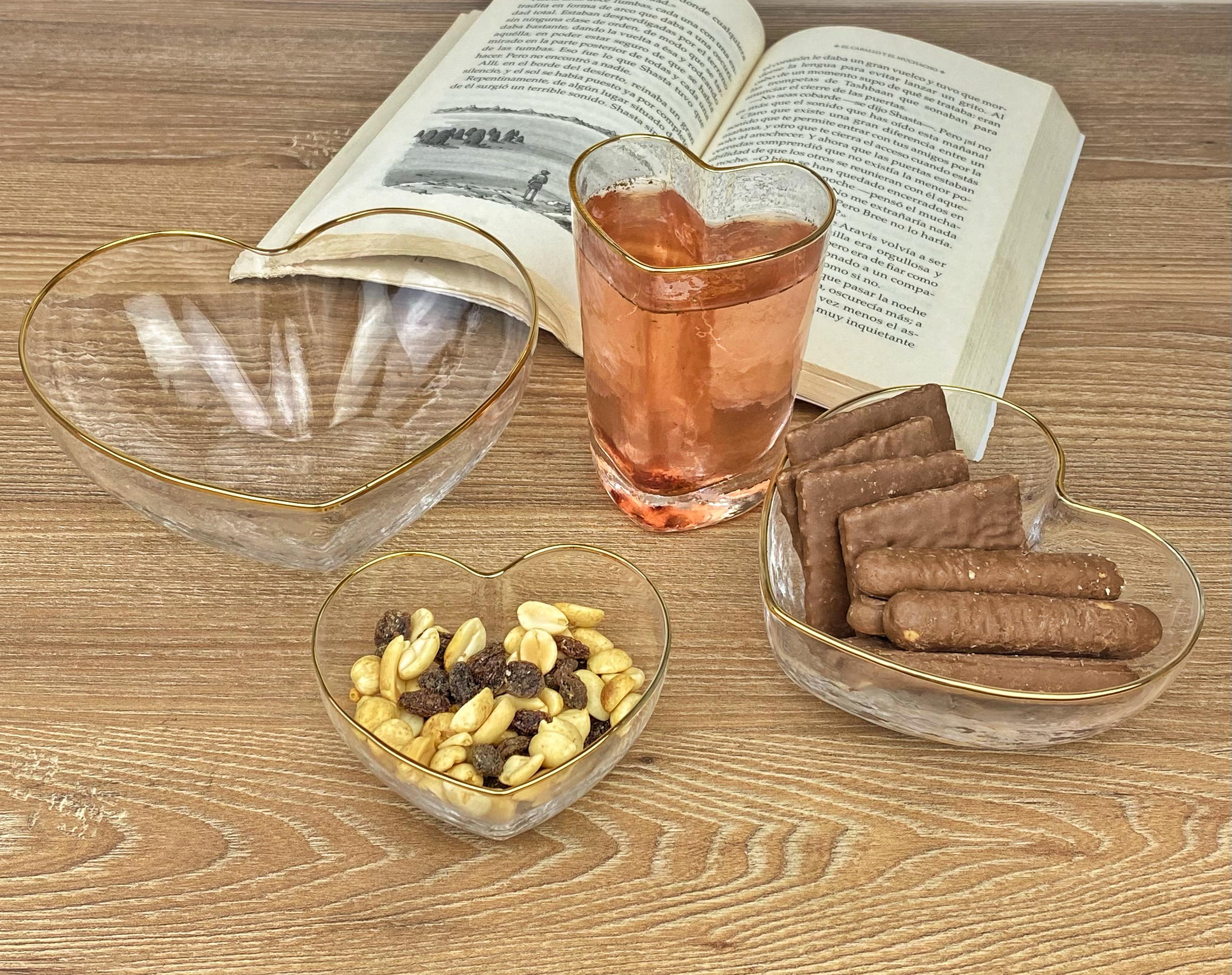 Vaso Corazón Transparente