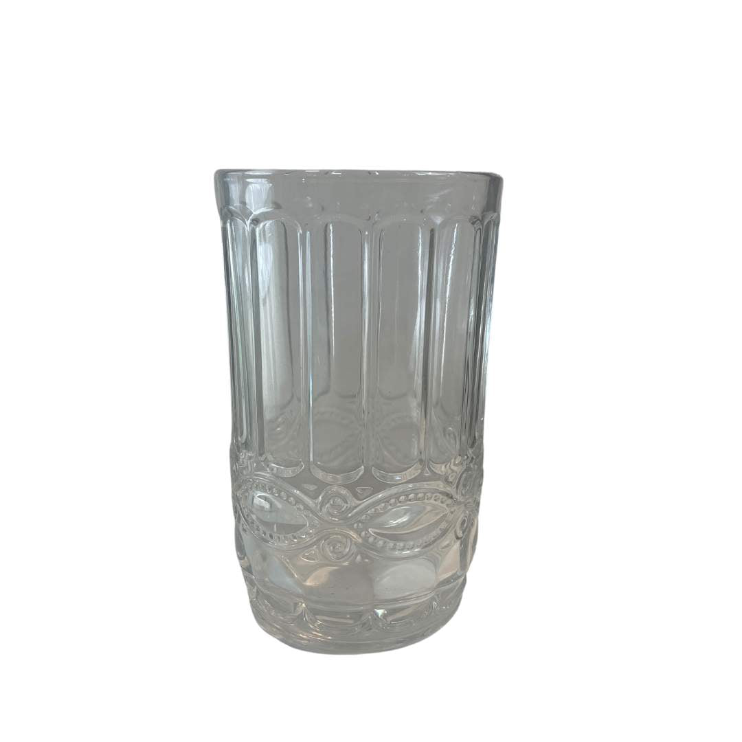 Juego de Vasos y Copas Grabada Transparente