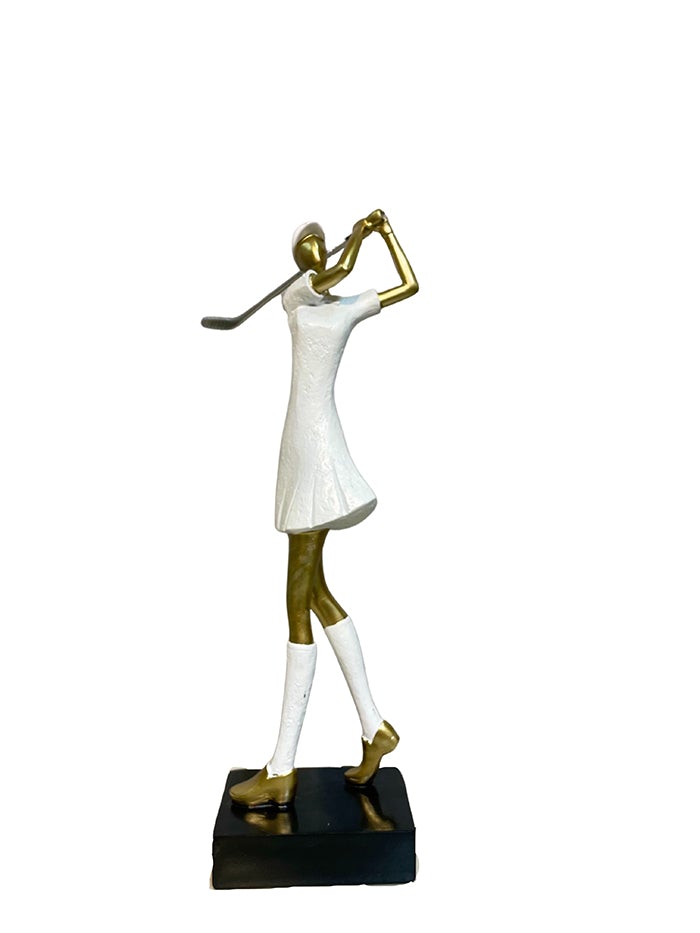 Escultura golfista mujer