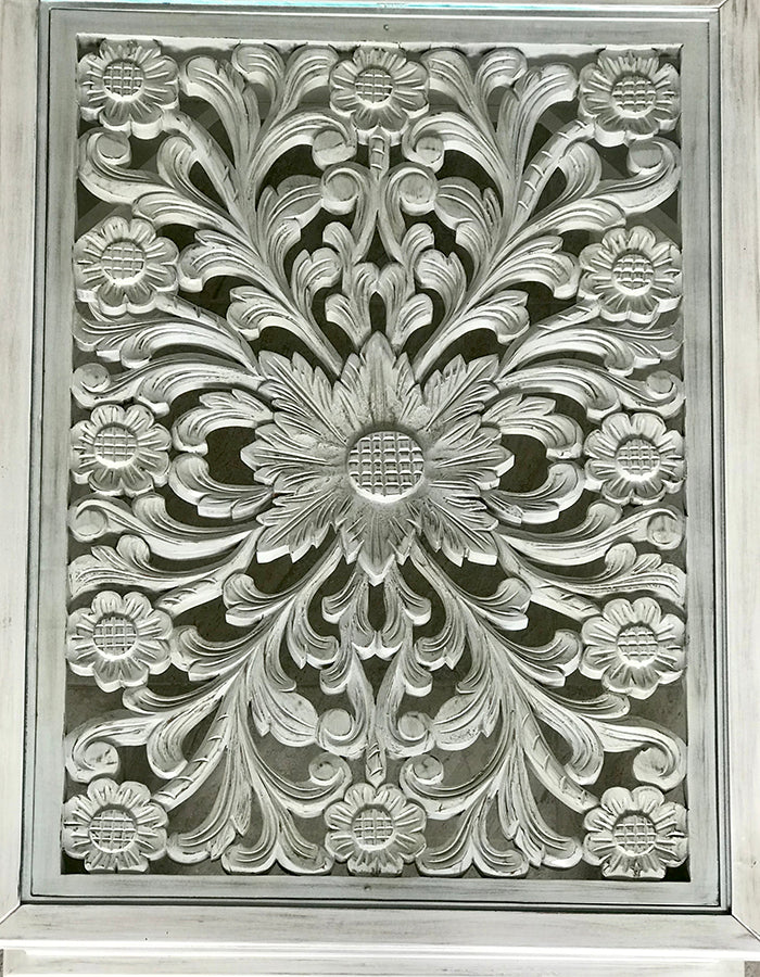 Mesa de centro mandala blanca