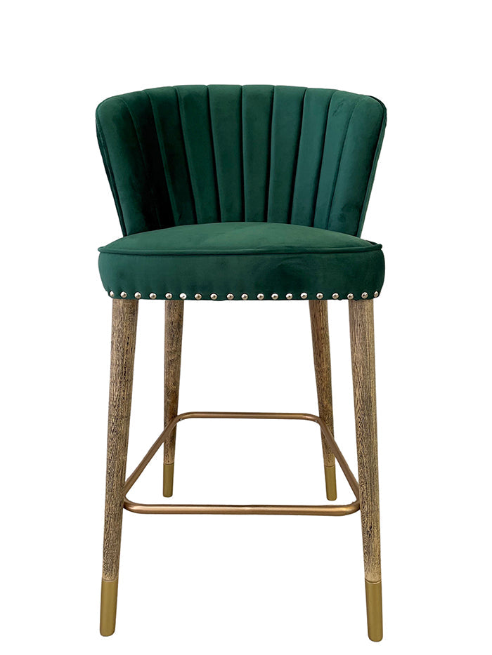 Silla de barra coral verde