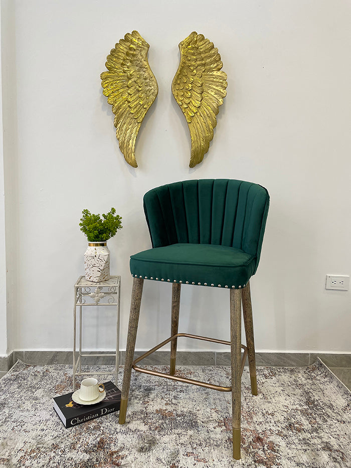 Silla de barra coral verde