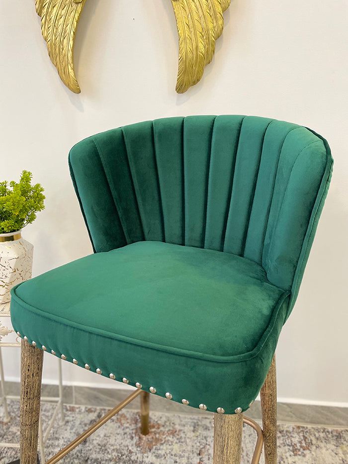Silla de barra coral verde